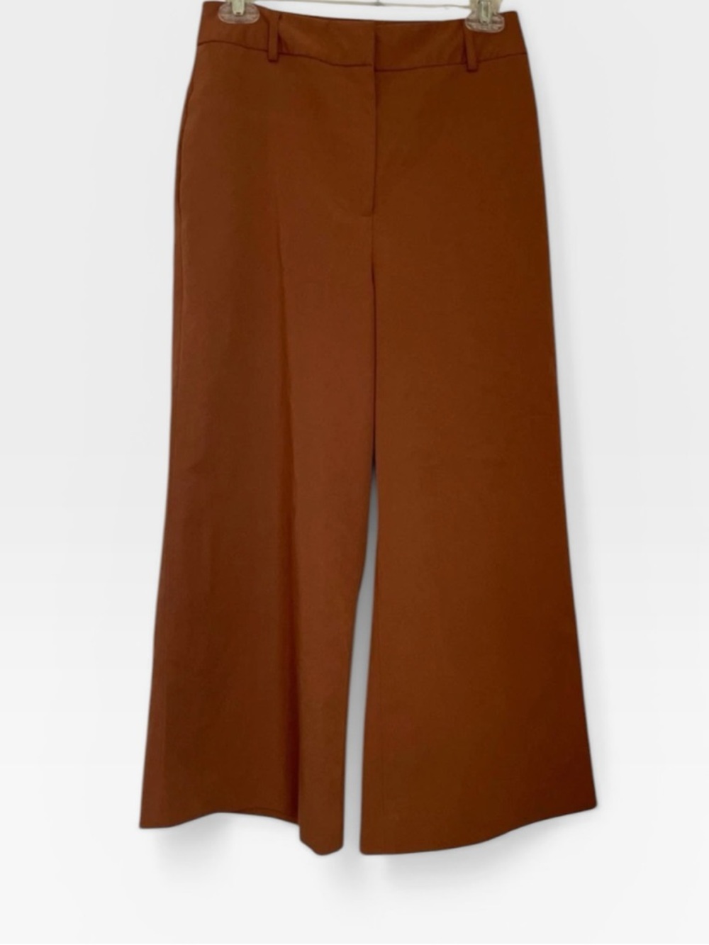 Antonio Melani High waist wide leg ankle Pants‎ in Warm Rust Sz 6